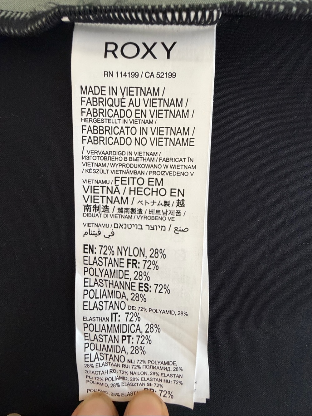 ROXY PRO WAVE LONG SLEEVE FRONT ZIP RASH VEST - ANTHRACITE XL - Picture 14 of 14